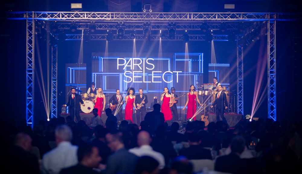 gala dinner stage night at a corporate event at The Athenee Hotel Bangkok, Bangkok, Thailand — managed by Niramit Creations.