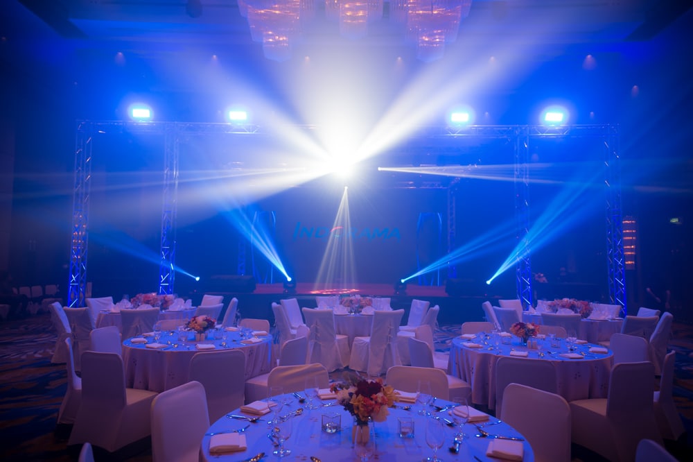 gala dinner stage spotlight at a corporate event at The Athenee Hotel Bangkok, Bangkok, Thailand — managed by Niramit Creations.