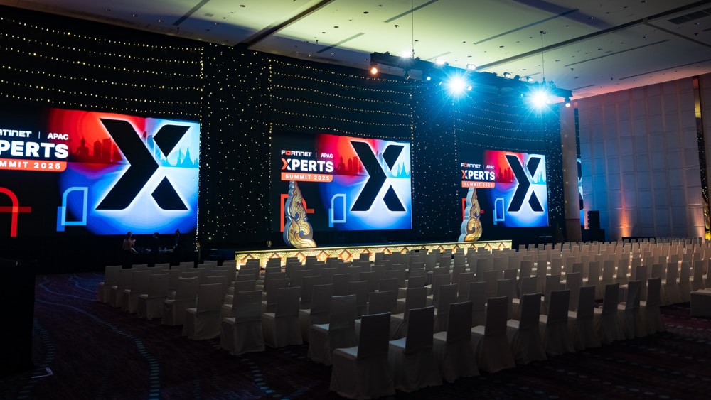 conference stage led wide at a corporate event at AVANI+ Riverside Bangkok, Bangkok, Thailand — managed by Niramit Creations.