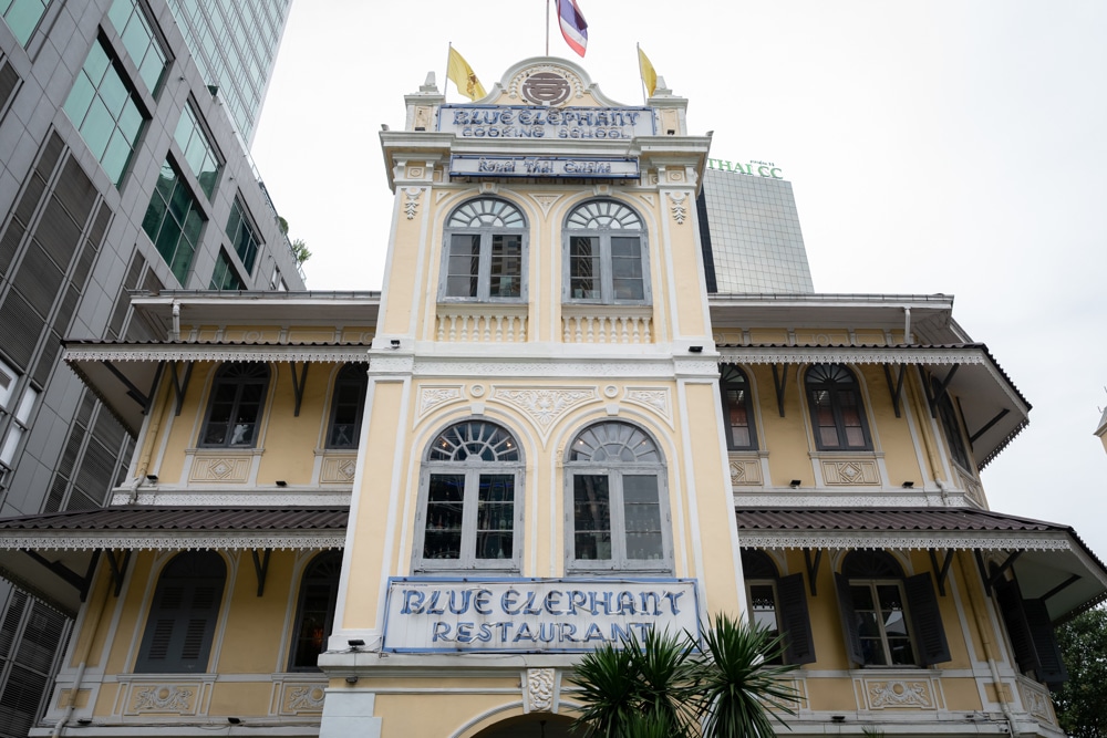 restaurant heritage exterior at a corporate event at Blue Elephant Bangkok, Bangkok, Thailand — managed by Niramit Creations.
