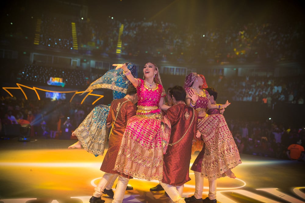 stage cultural dancers at a corporate event at IMPACT Arena Bangkok, Bangkok, Thailand — managed by Niramit Creations.