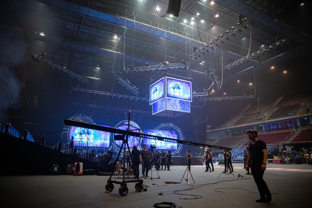 Corporate business convention main stage at IMPACT Challenger Bangkok, managed by Niramit Creations Thailand.