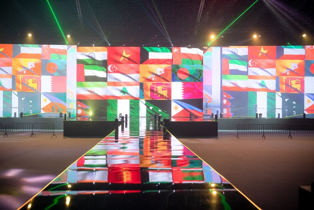 International motivational seminar stage screen at IMPACT Challenger Bangkok, managed by Niramit Creations Thailand.